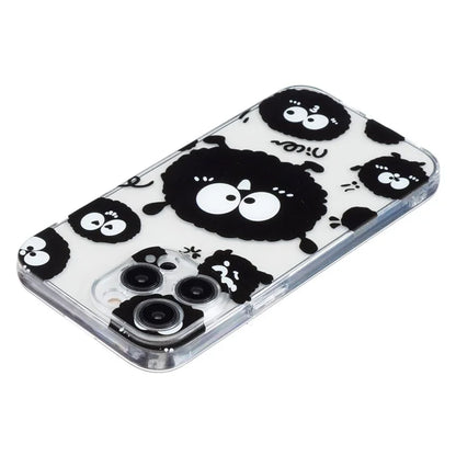 For iPhone 16 Pro Case Transparent Edge TPU Phone Cover Pattern Printing