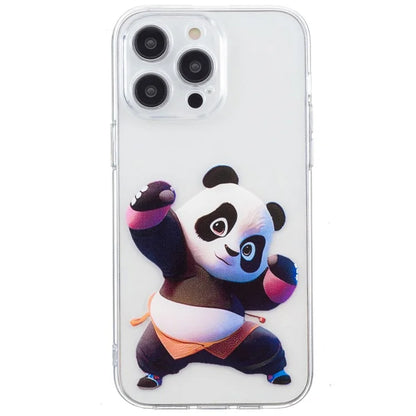 For iPhone 16 Pro Case Transparent Edge TPU Phone Cover Pattern Printing