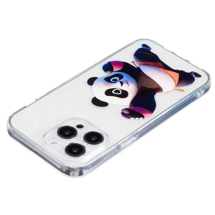 For iPhone 16 Pro Case Transparent Edge TPU Phone Cover Pattern Printing