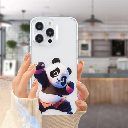 For iPhone 16 Pro Case Transparent Edge TPU Phone Cover Pattern Printing