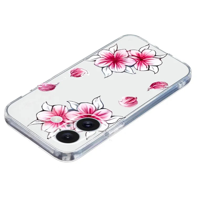For iPhone 16 Case Soft TPU Pattern Printing Phone Cover with Transparent Edge