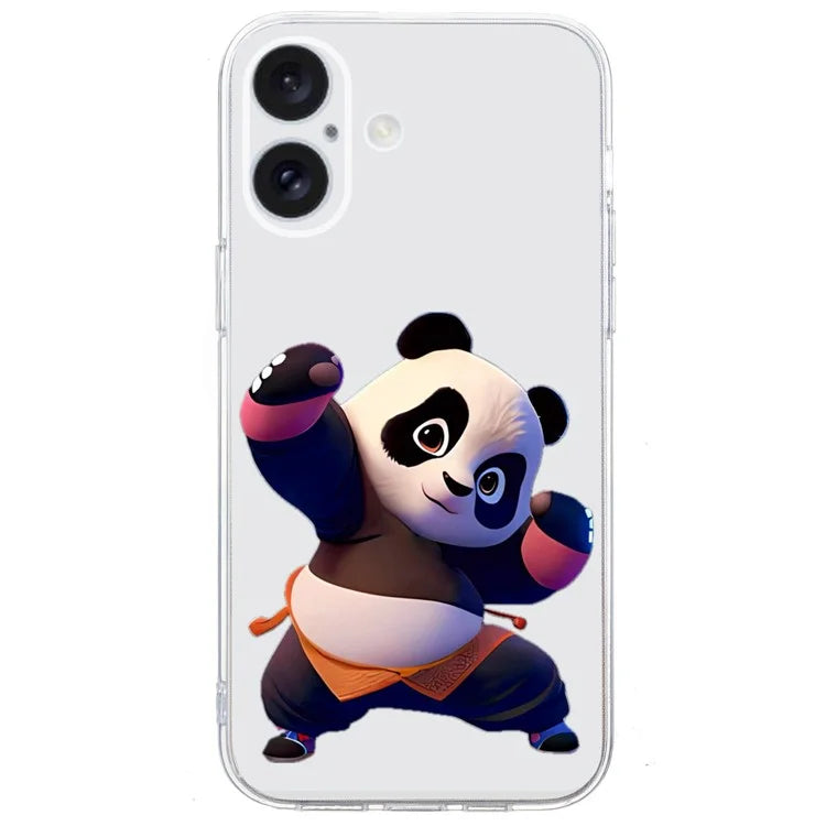 For iPhone 16 Case Soft TPU Pattern Printing Phone Cover with Transparent Edge