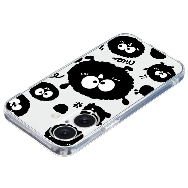 For iPhone 16 Case Soft TPU Pattern Printing Phone Cover with Transparent Edge