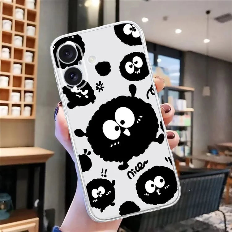 For iPhone 16 Case Soft TPU Pattern Printing Phone Cover with Transparent Edge