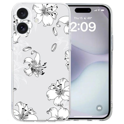 For iPhone 16 Case Soft TPU Pattern Printing Phone Cover with Transparent Edge