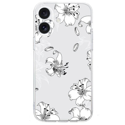 For iPhone 16 Case Soft TPU Pattern Printing Phone Cover with Transparent Edge
