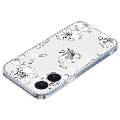 For iPhone 16 Case Soft TPU Pattern Printing Phone Cover with Transparent Edge