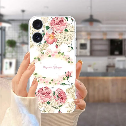 For iPhone 16 Case Soft TPU Pattern Printing Phone Cover with Transparent Edge