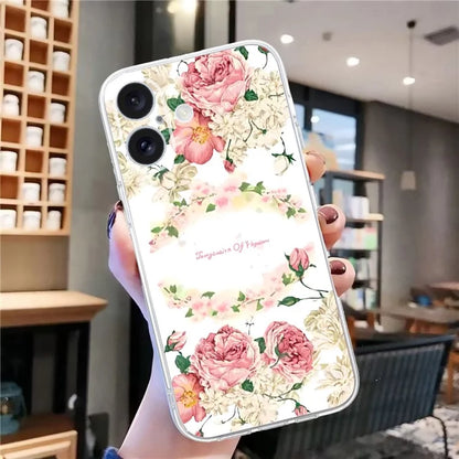 For iPhone 16 Case Soft TPU Pattern Printing Phone Cover with Transparent Edge
