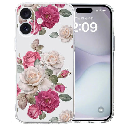 For iPhone 16 Case Soft TPU Pattern Printing Phone Cover with Transparent Edge