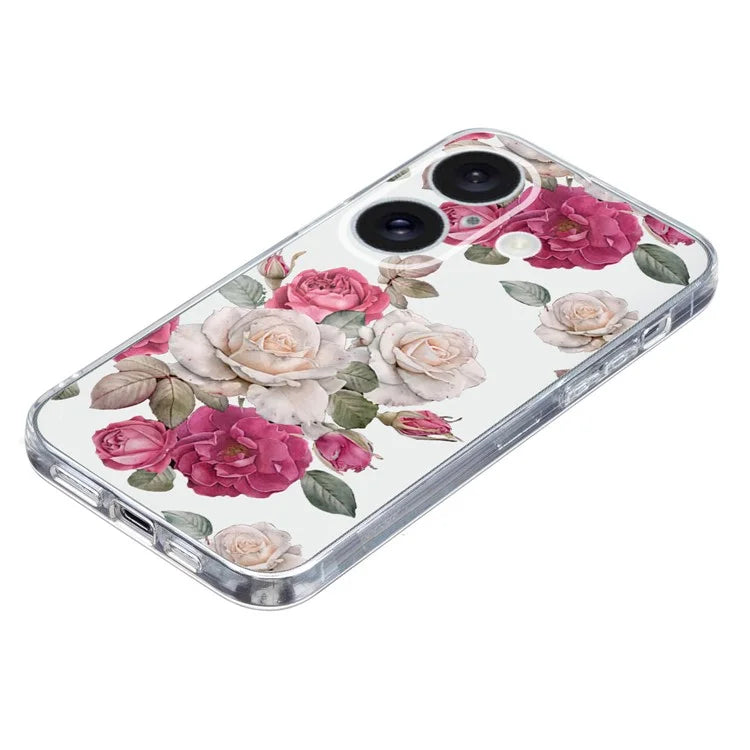 For iPhone 16 Case Soft TPU Pattern Printing Phone Cover with Transparent Edge