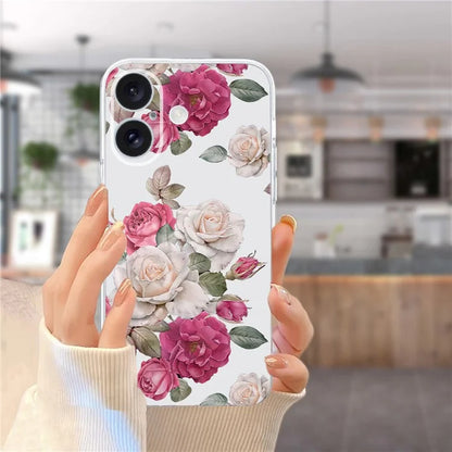 For iPhone 16 Case Soft TPU Pattern Printing Phone Cover with Transparent Edge