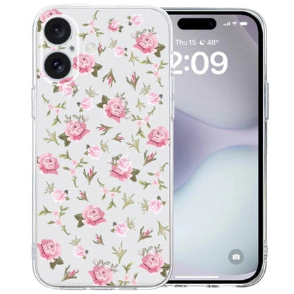For iPhone 16 Case Soft TPU Pattern Printing Phone Cover with Transparent Edge