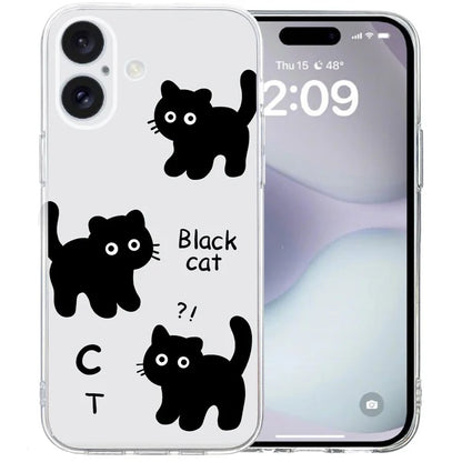 For iPhone 16 Case Soft TPU Pattern Printing Phone Cover with Transparent Edge