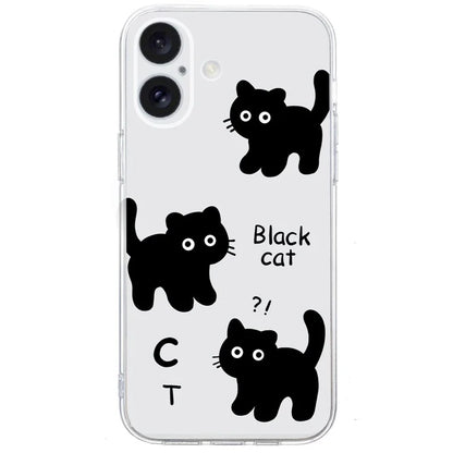 For iPhone 16 Case Soft TPU Pattern Printing Phone Cover with Transparent Edge