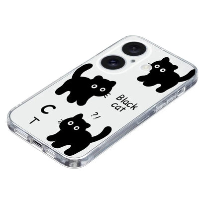 For iPhone 16 Case Soft TPU Pattern Printing Phone Cover with Transparent Edge