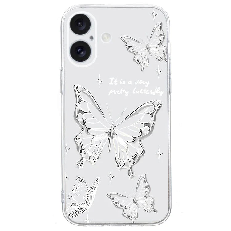 For iPhone 16 Case Soft TPU Pattern Printing Phone Cover with Transparent Edge