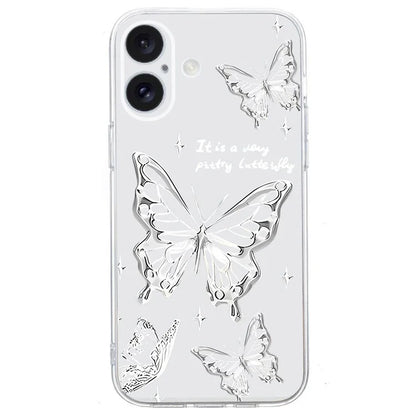 For iPhone 16 Case Soft TPU Pattern Printing Phone Cover with Transparent Edge
