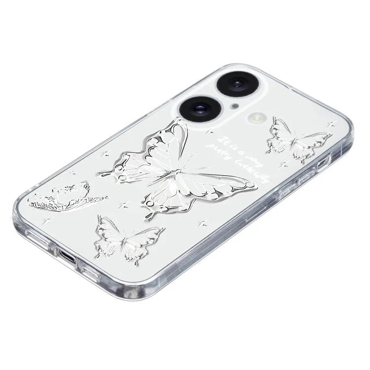 For iPhone 16 Case Soft TPU Pattern Printing Phone Cover with Transparent Edge
