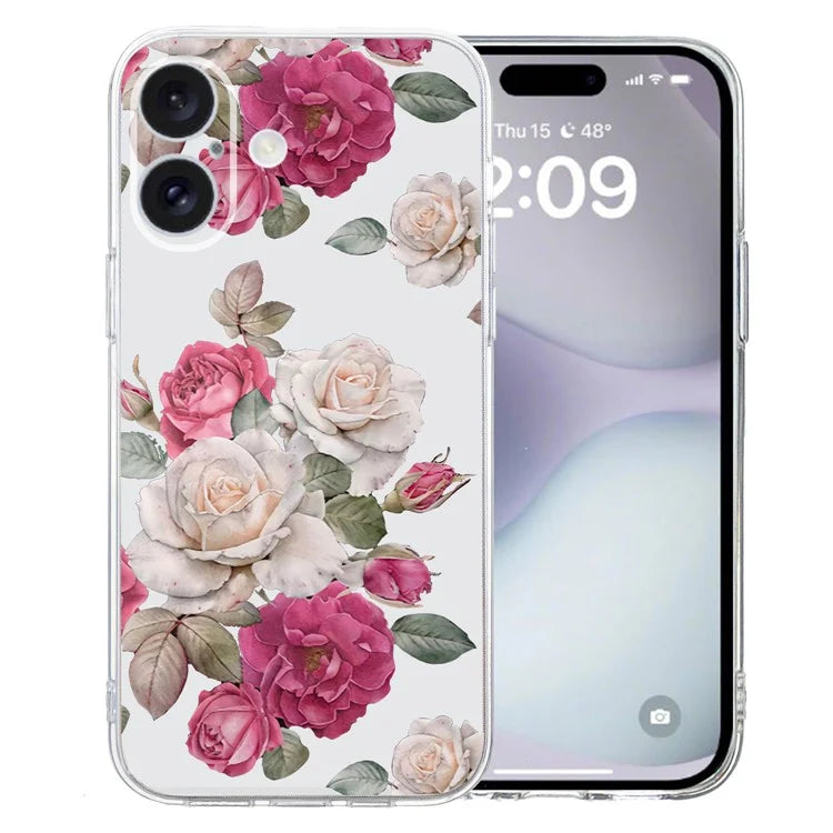 For iPhone 16 Plus Case Pattern Print TPU Protective Phone Cover