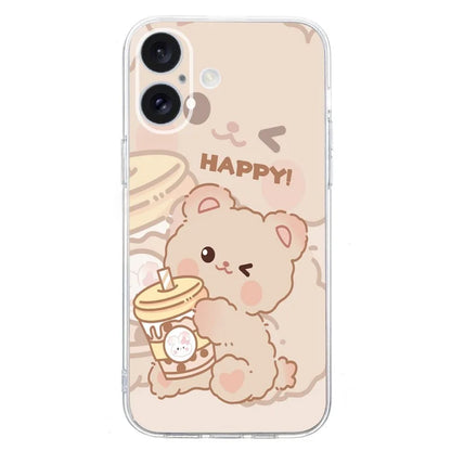 For iPhone 16 Plus Case Pattern Print TPU Protective Phone Cover