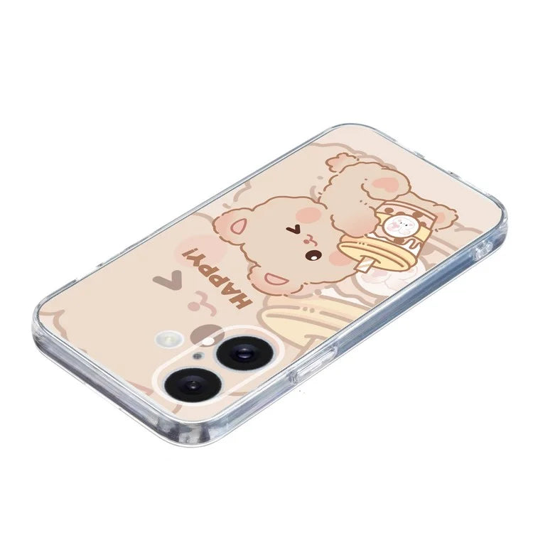 For iPhone 16 Plus Case Pattern Print TPU Protective Phone Cover