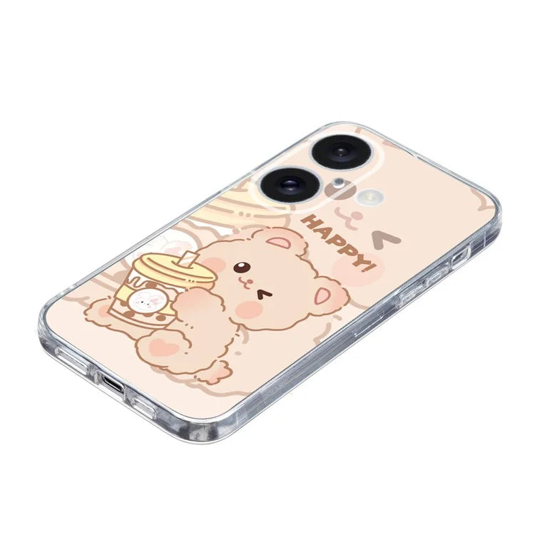 For iPhone 16 Plus Case Pattern Print TPU Protective Phone Cover