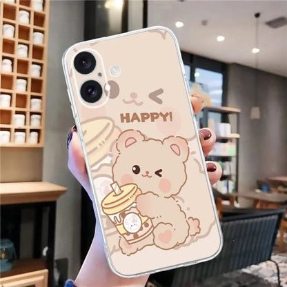 For iPhone 16 Plus Case Pattern Print TPU Protective Phone Cover