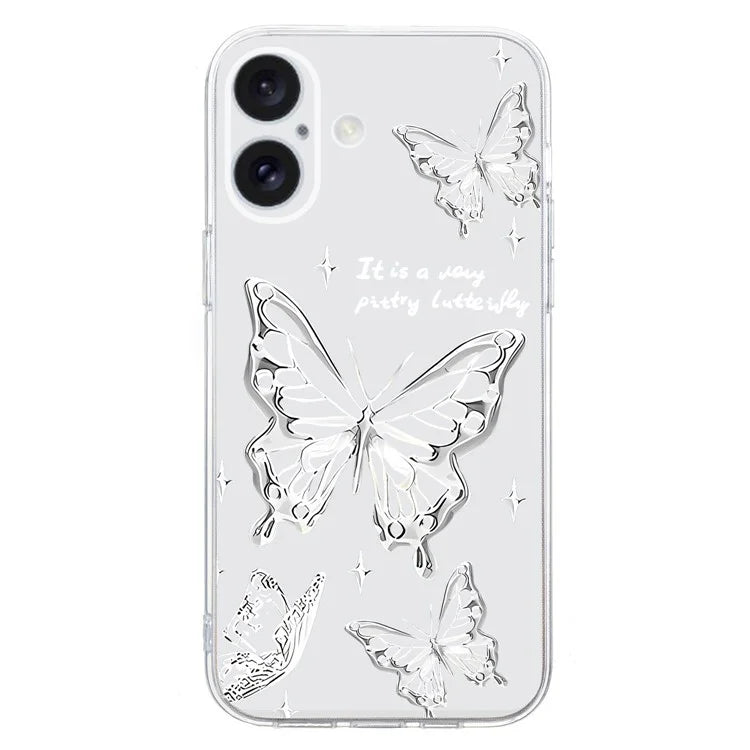 For iPhone 16 Plus Case Pattern Print TPU Protective Phone Cover
