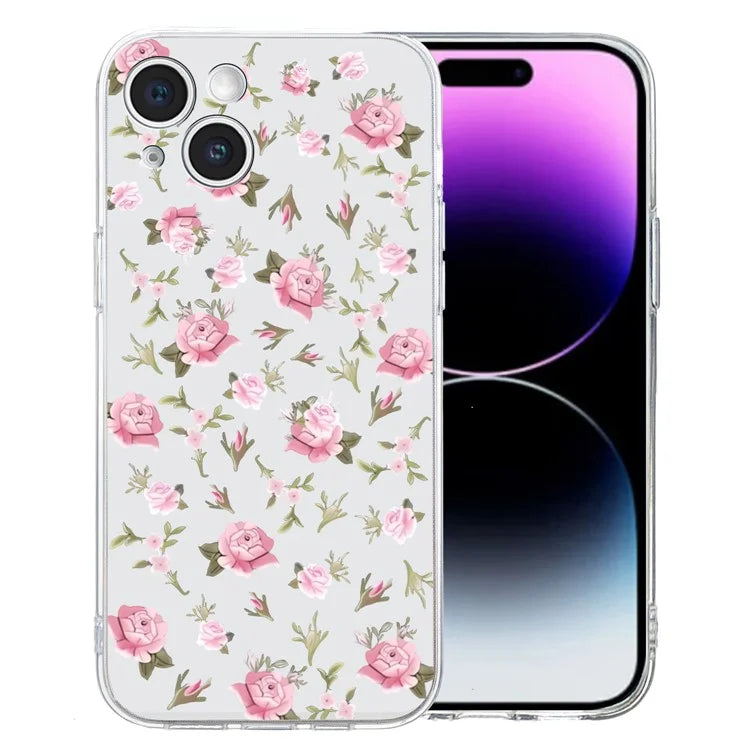 For iPhone 15 Plus Slim Case Pattern Printing Soft TPU Phone Cover