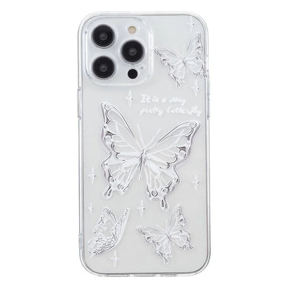 For iPhone 15 Pro Max TPU Case Clear Edge Pattern Printing Phone Cover