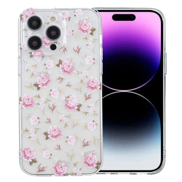 For iPhone 15 Pro Case Pattern Printing Anti-Drop TPU Phone Cover