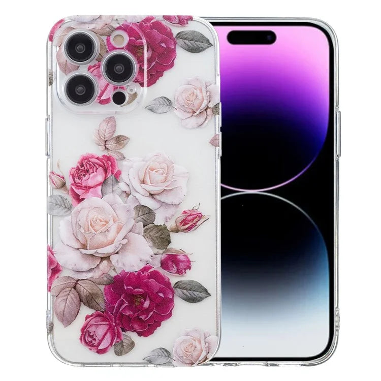 For iPhone 15 Pro Case Pattern Printing Anti-Drop TPU Phone Cover