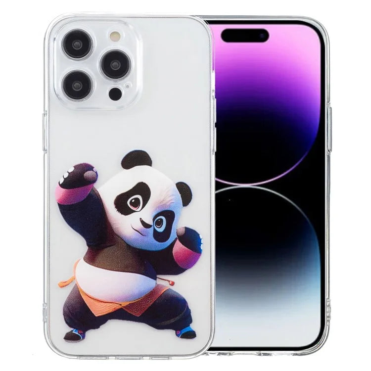 For iPhone 15 Pro Case Pattern Printing Anti-Drop TPU Phone Cover