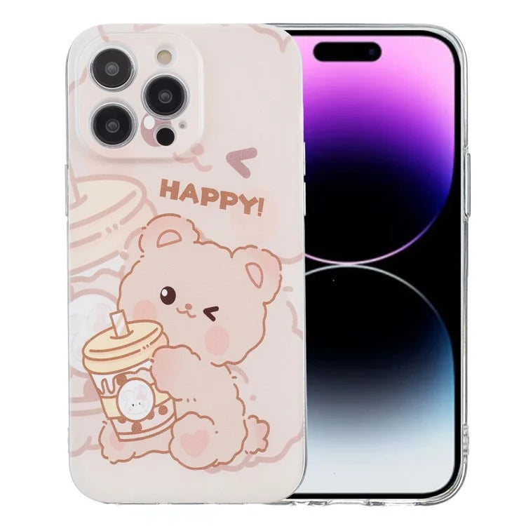 For iPhone 15 Pro Case Pattern Printing Anti-Drop TPU Phone Cover