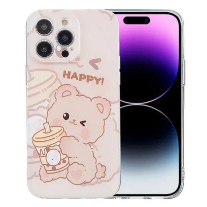 For iPhone 15 Pro Case Pattern Printing Anti-Drop TPU Phone Cover