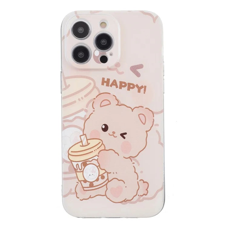 For iPhone 15 Pro Case Pattern Printing Anti-Drop TPU Phone Cover