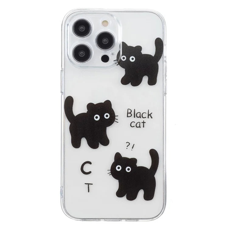 For iPhone 15 Pro Case Pattern Printing Anti-Drop TPU Phone Cover