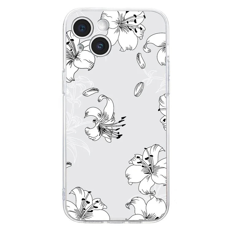 For iPhone 15 Case Soft TPU Slim Phone Cover Pattern Printing