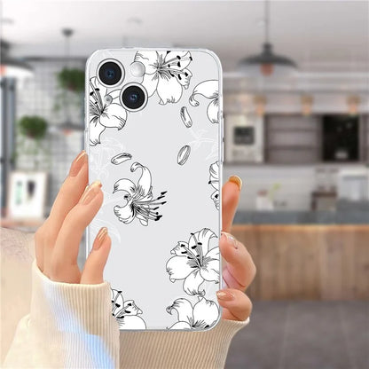 For iPhone 15 Case Soft TPU Slim Phone Cover Pattern Printing