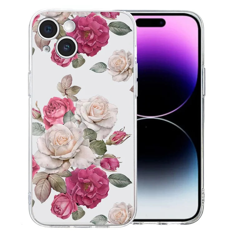 For iPhone 15 Case Soft TPU Slim Phone Cover Pattern Printing