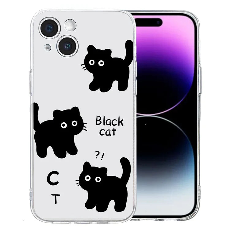 For iPhone 15 Case Soft TPU Slim Phone Cover Pattern Printing