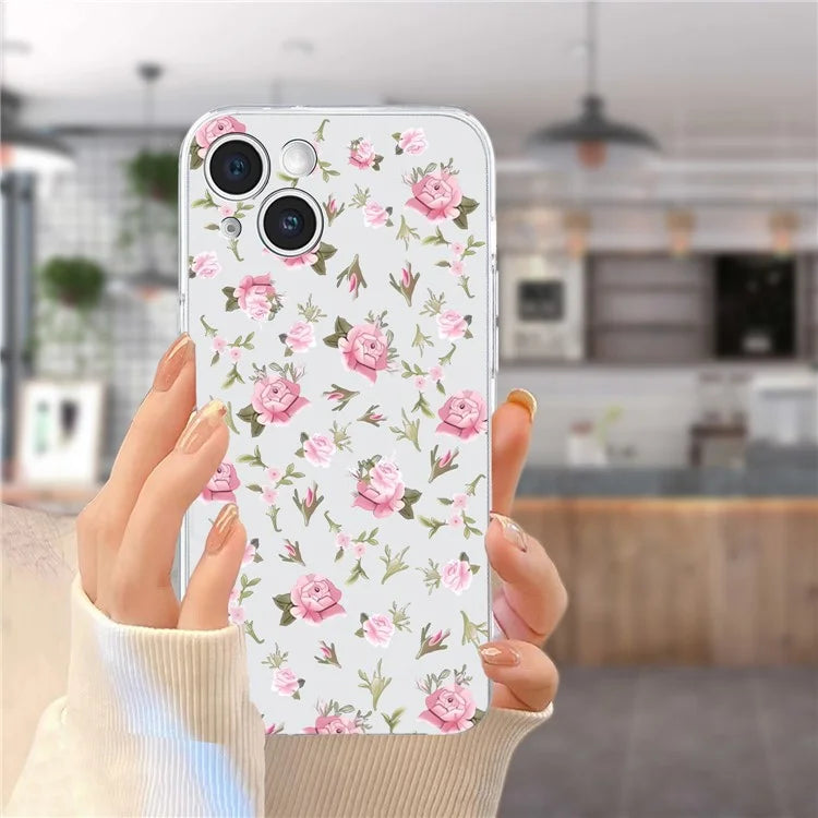 For iPhone 15 Case Soft TPU Slim Phone Cover Pattern Printing