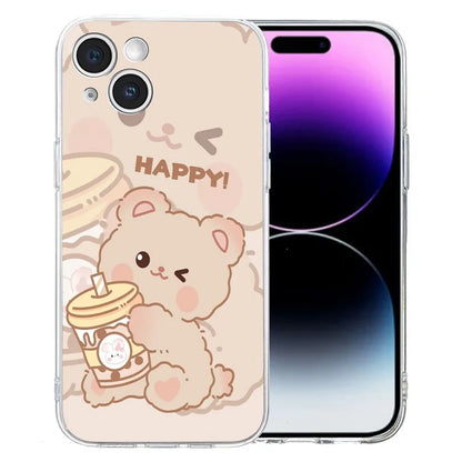 For iPhone 15 Case Soft TPU Slim Phone Cover Pattern Printing