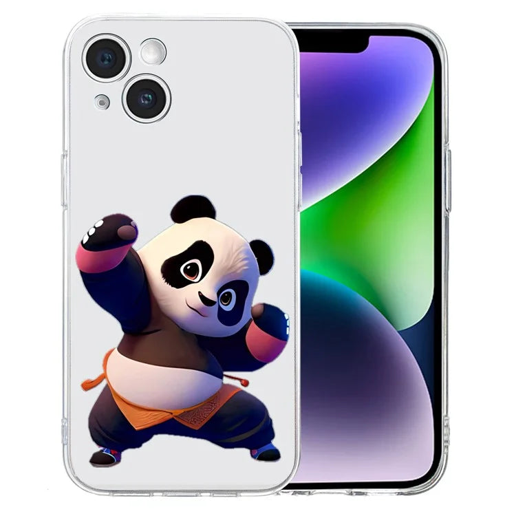 For iPhone 14 Case Pattern Printing Flexible TPU Slim Phone Cover