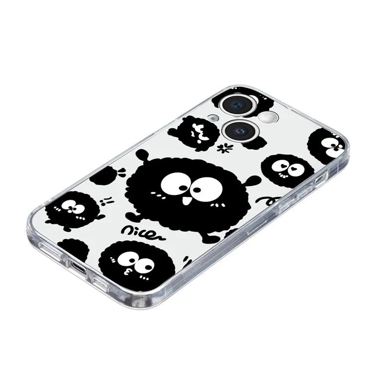 For iPhone 14 Case Pattern Printing Flexible TPU Slim Phone Cover