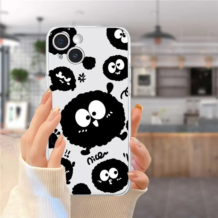 For iPhone 14 Case Pattern Printing Flexible TPU Slim Phone Cover