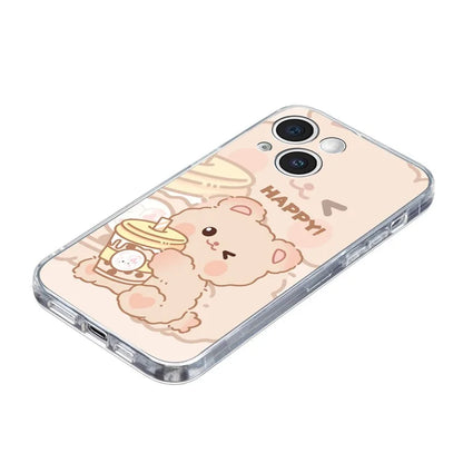 For iPhone 14 Case Pattern Printing Flexible TPU Slim Phone Cover