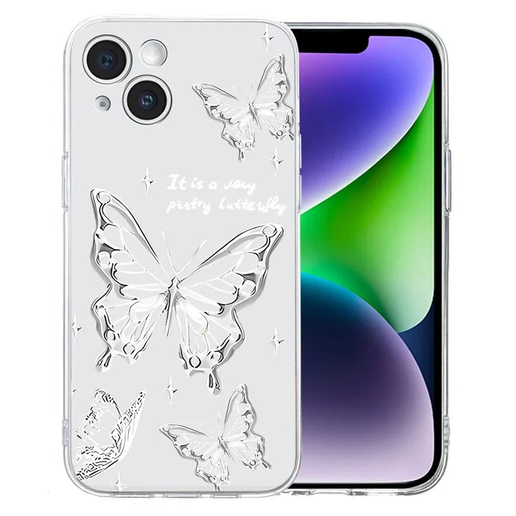 For iPhone 14 Case Pattern Printing Flexible TPU Slim Phone Cover