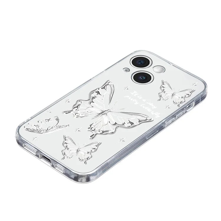 For iPhone 14 Case Pattern Printing Flexible TPU Slim Phone Cover